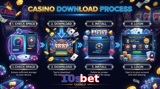 Game list for 10Sbet download section